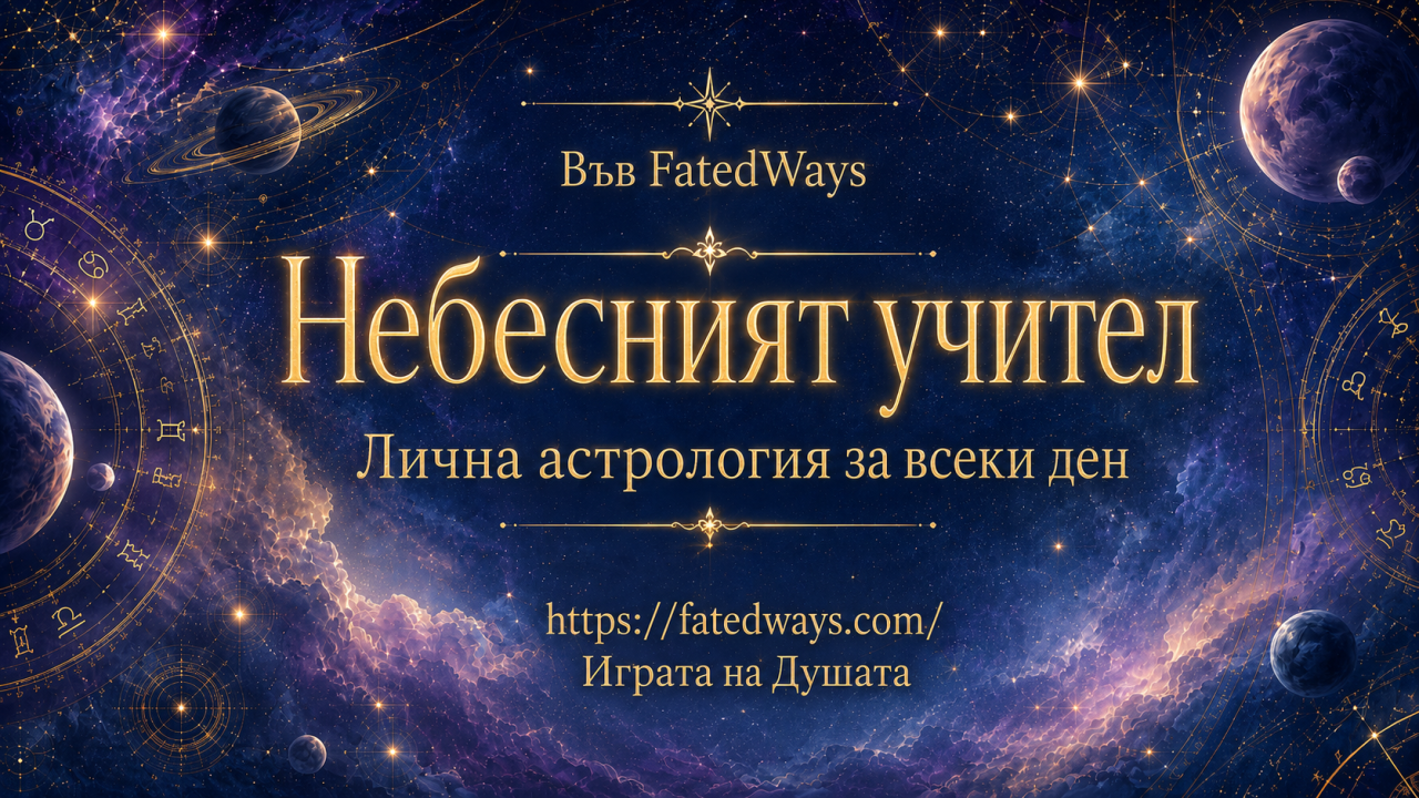 Небесният учител във FatedWays – лична астрология за всеки ден