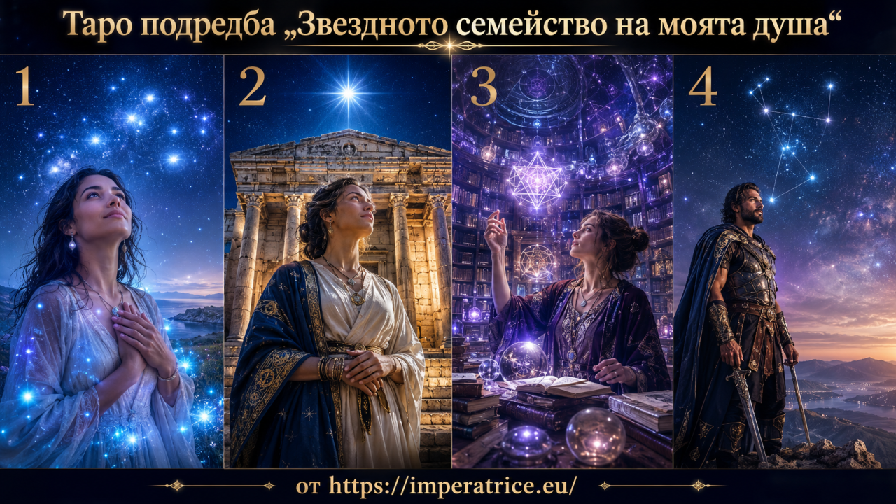 Таро подредба Звездното семейство на моята душа